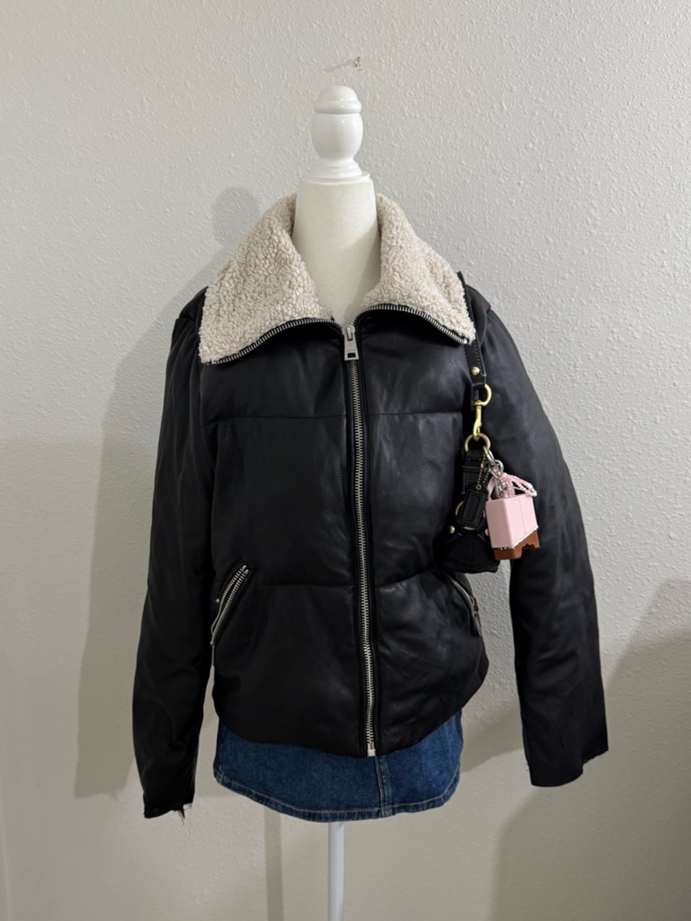 Black leather like Levi’s jacket
